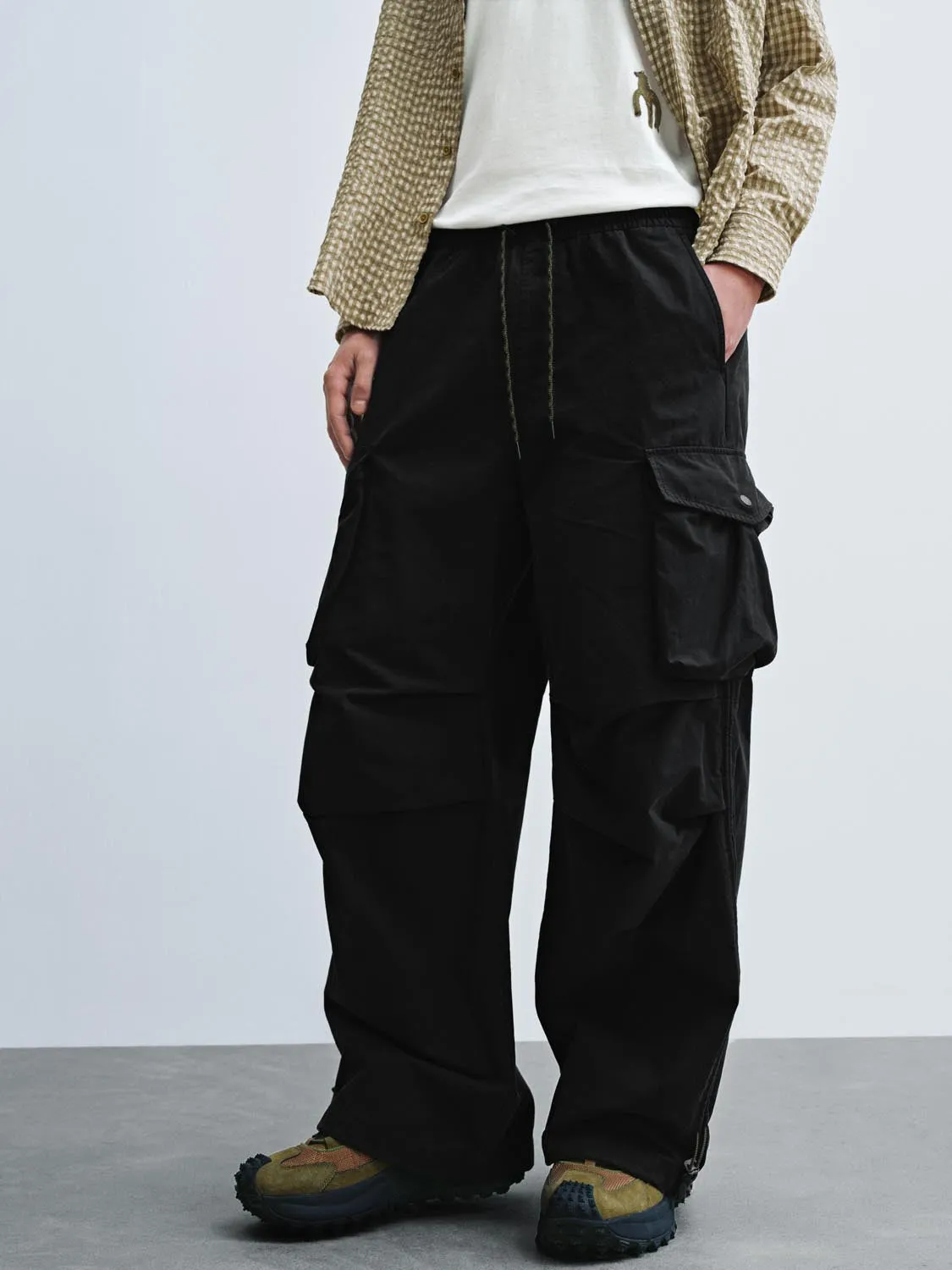 Pull On Wide Leg Cargo Pants sold by Urban Revivo product image thumbnail 3