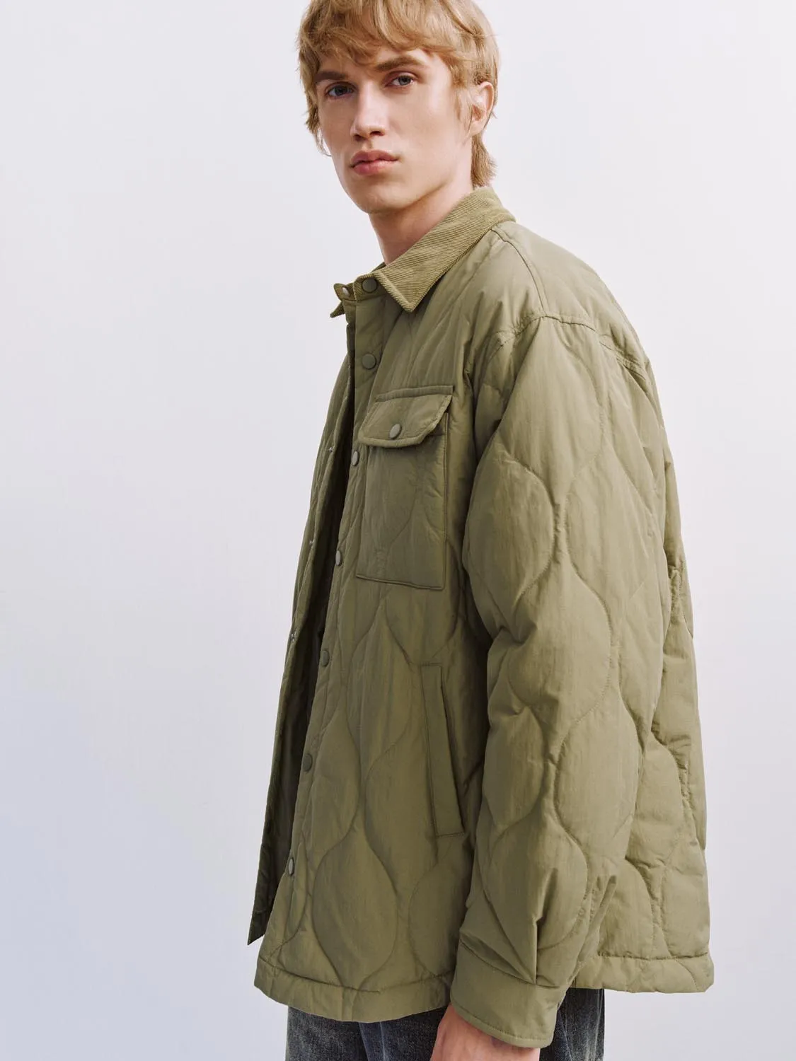 Collared Quilted Down Jackets sold by Urban Revivo product image thumbnail 2