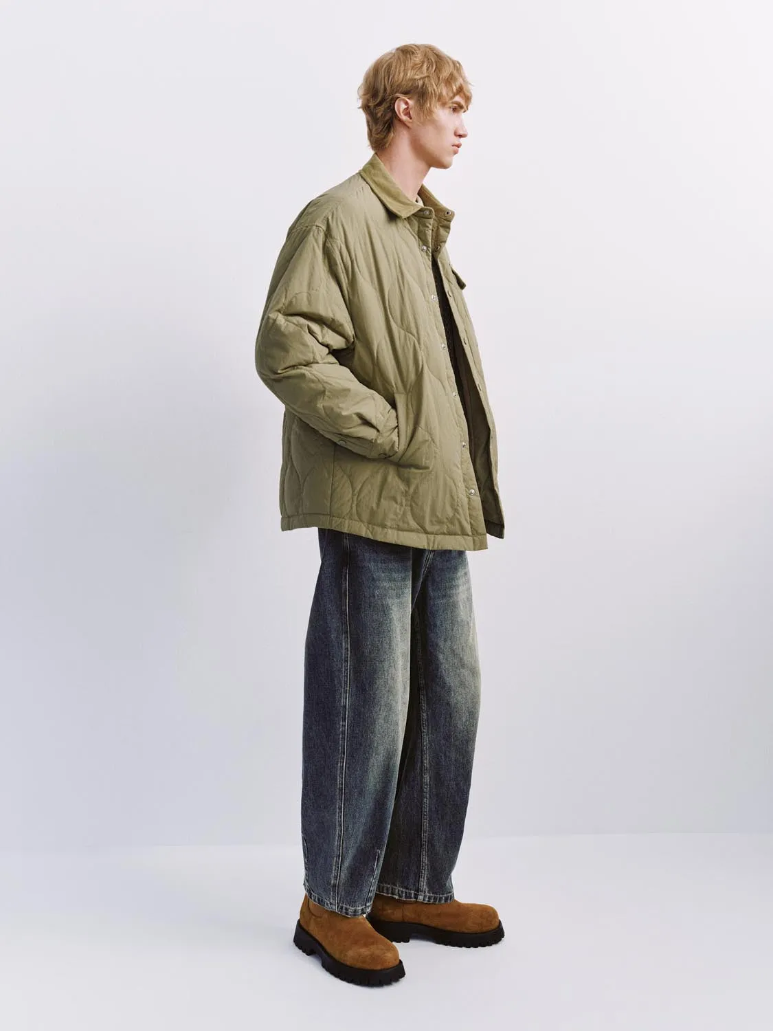 Collared Quilted Down Jackets sold by Urban Revivo product image thumbnail 4