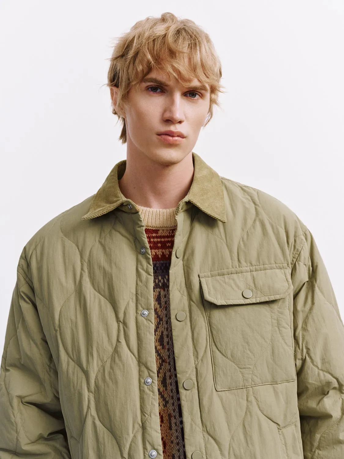 Collared Quilted Down Jackets sold by Urban Revivo product image thumbnail 3