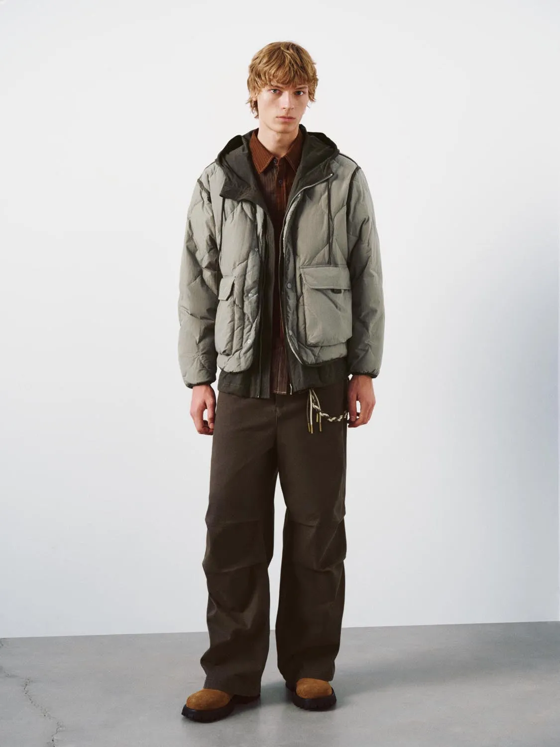 Hooded Quilted Down Jackets sold by Urban Revivo product image thumbnail 4