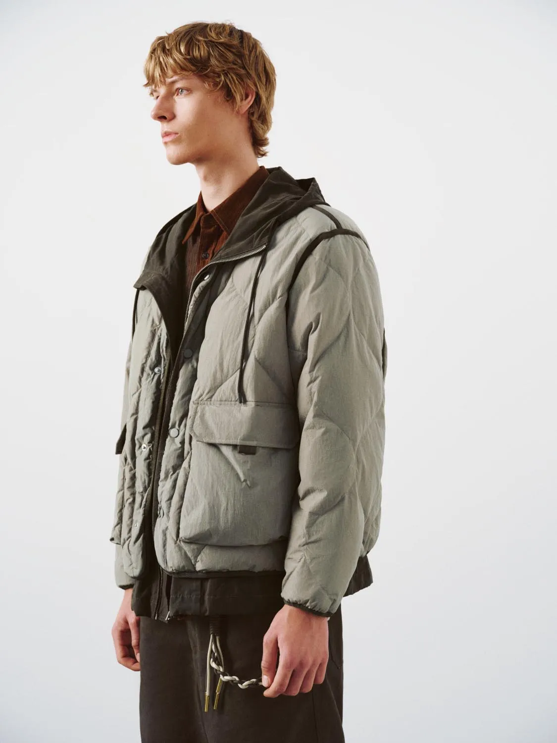 Hooded Quilted Down Jackets sold by Urban Revivo product image thumbnail 2