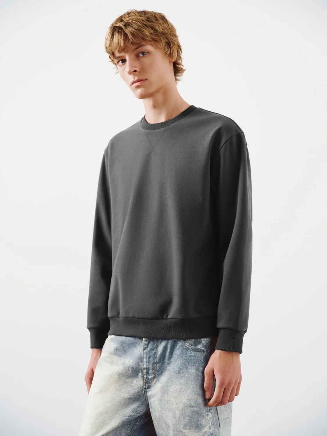 Crew Neck Sweatshirts sold by Urban Revivo product image thumbnail 2