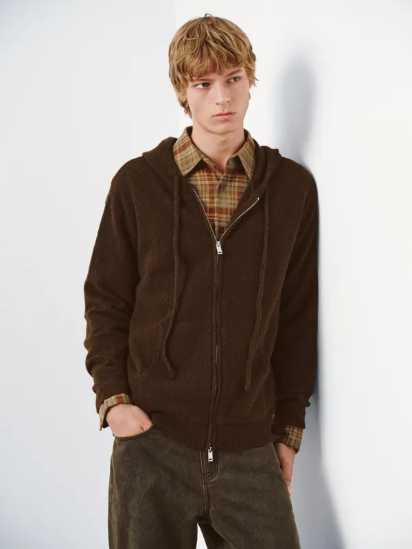 Hooded Drawstring Knitted Cardigans sold by Urban Revivo