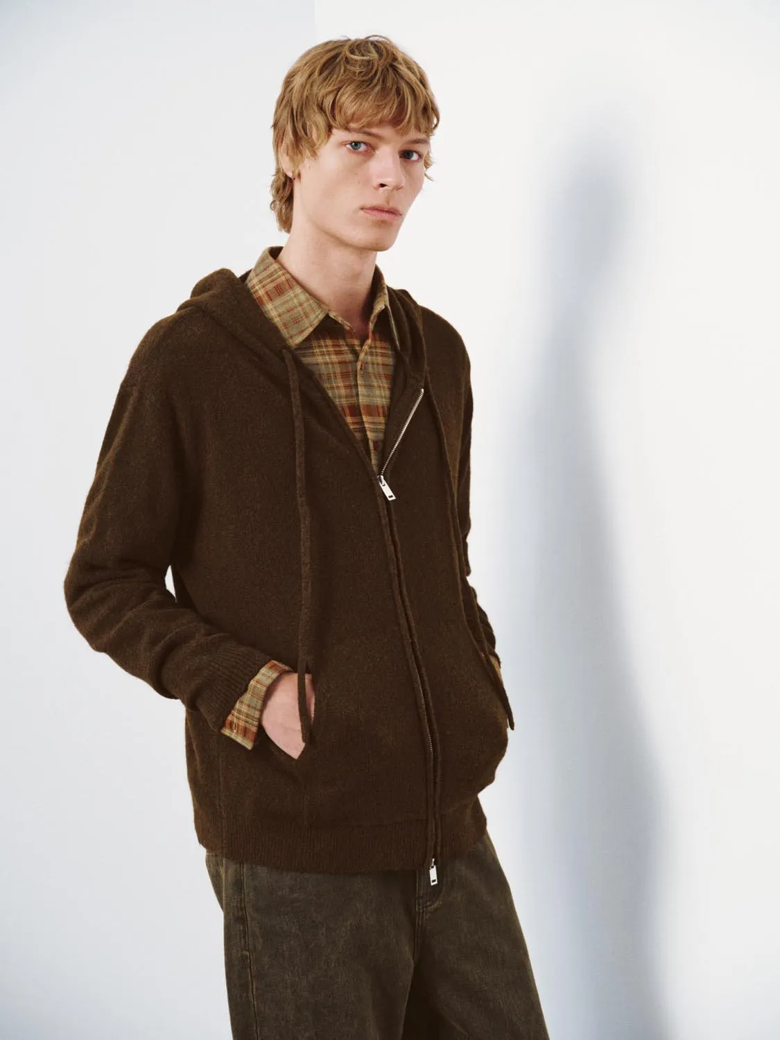 Hooded Drawstring Knitted Cardigans sold by Urban Revivo product image thumbnail 2
