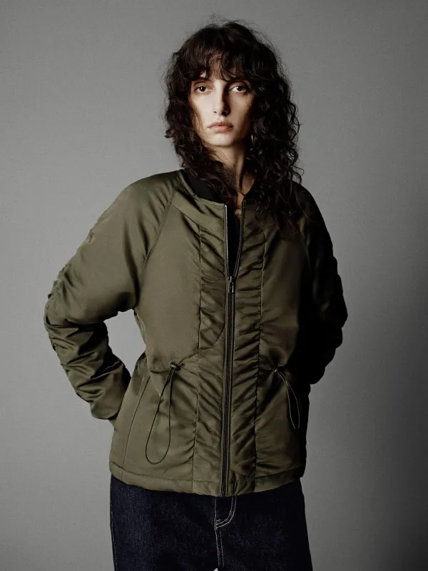 Drawstring Crew Neck Down Jackets sold by Urban Revivo