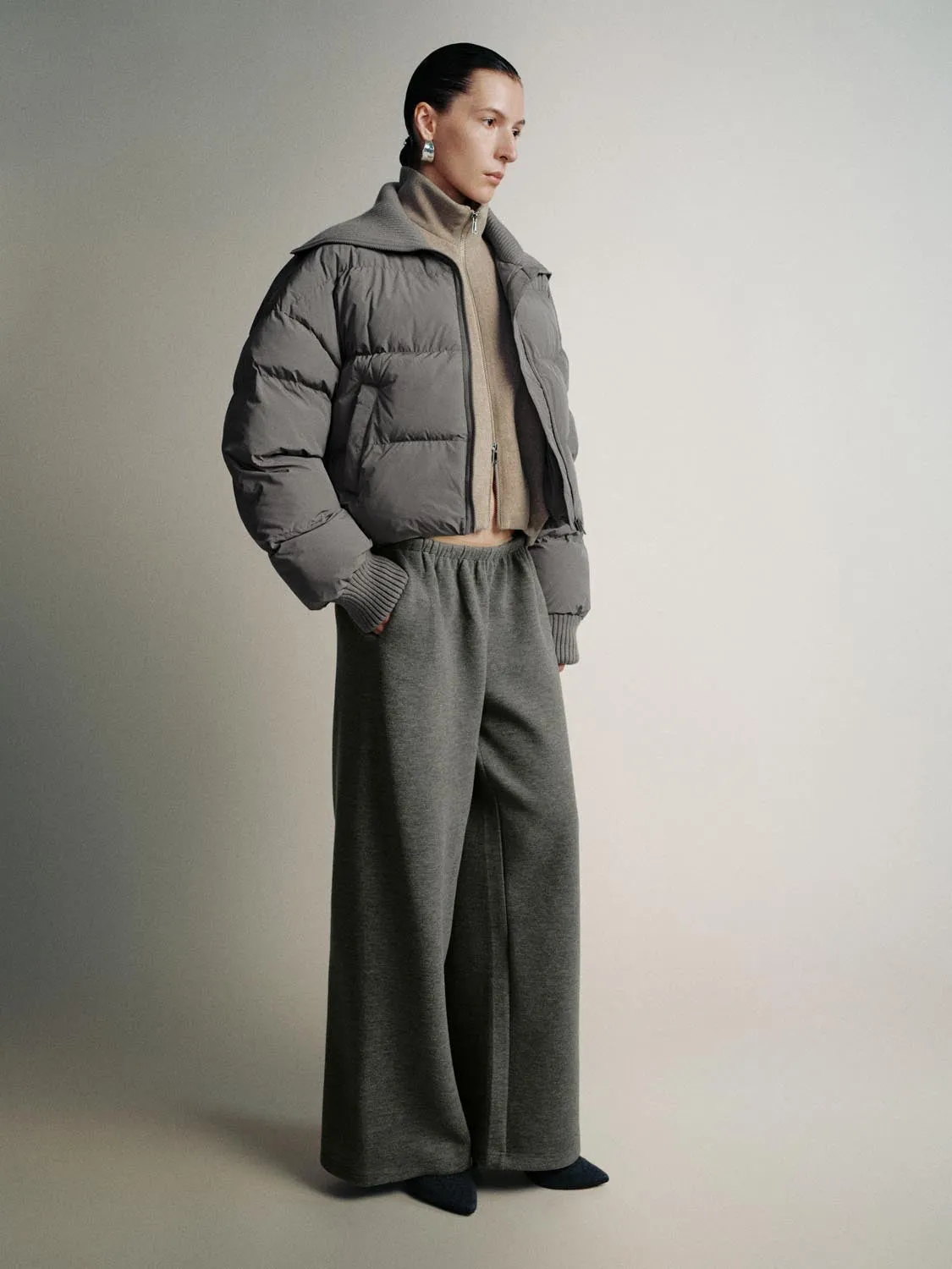 Cropped Large Collar Padded Jackets sold by Urban Revivo product image thumbnail 5