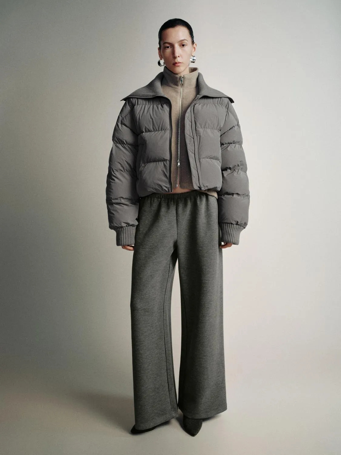 Cropped Large Collar Padded Jackets sold by Urban Revivo product image thumbnail 4