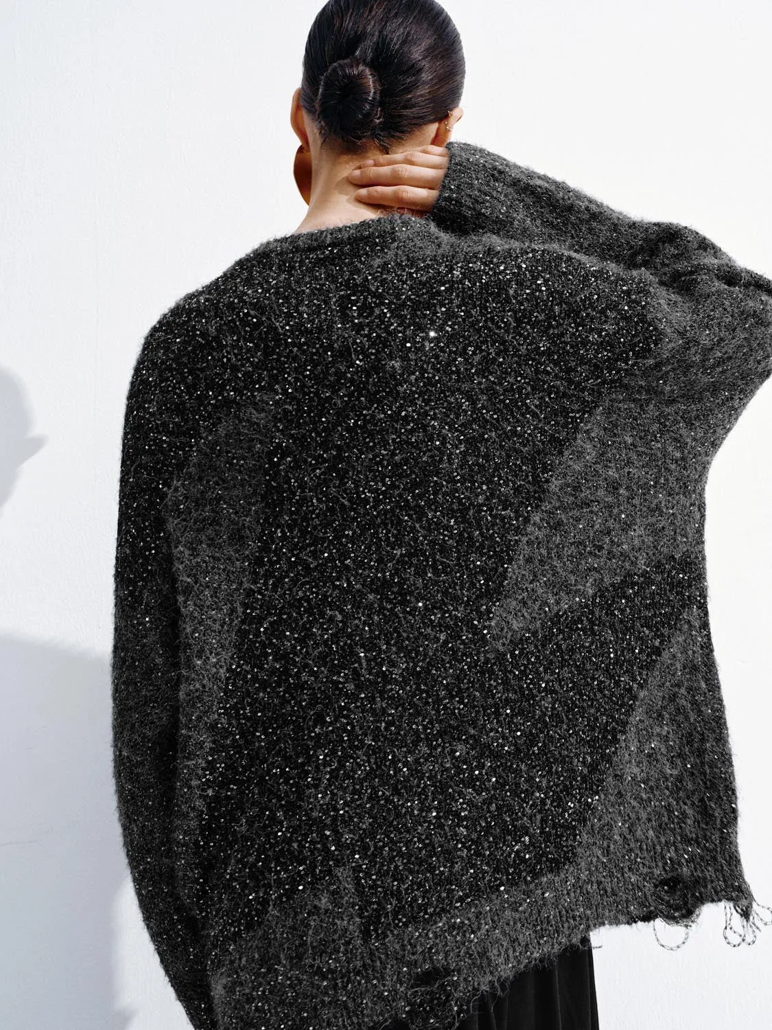 Oversize V-Neck Knitted Cardigans sold by Urban Revivo product image thumbnail 4