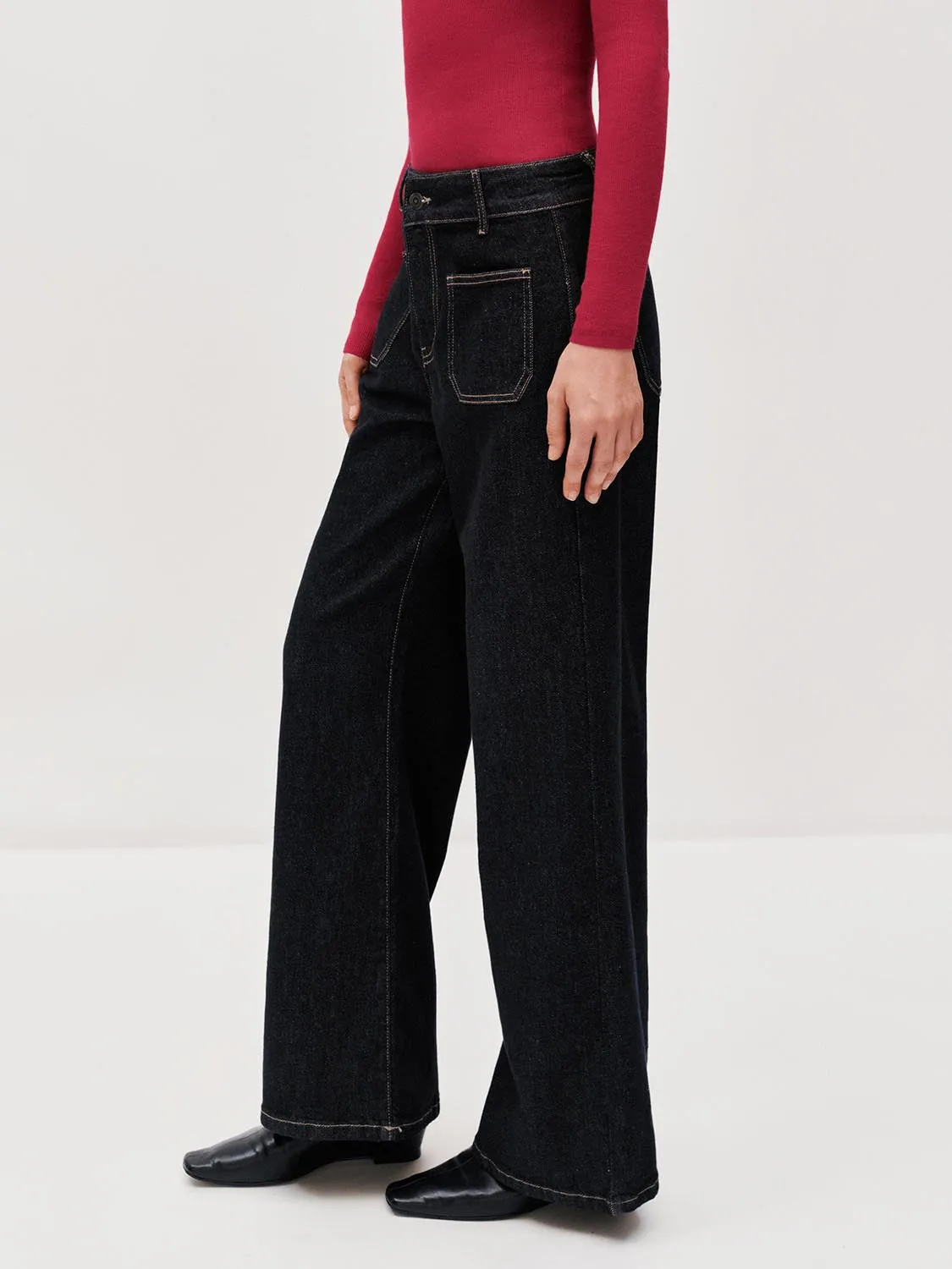 Loose Fit Wide Leg Jeans sold by Urban Revivo product image thumbnail 3