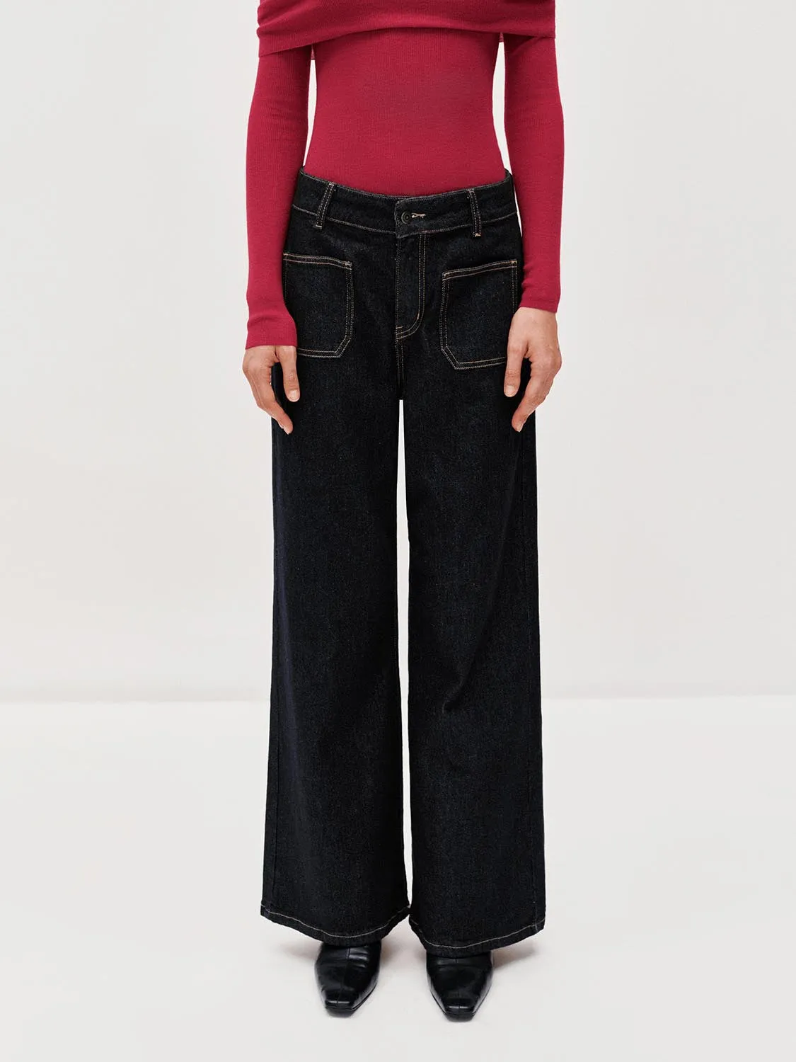 Loose Fit Wide Leg Jeans sold by Urban Revivo