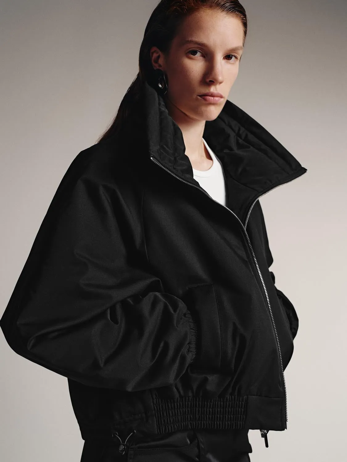 High Neck Full Zip Padded Jackets sold by Urban Revivo product image thumbnail 2