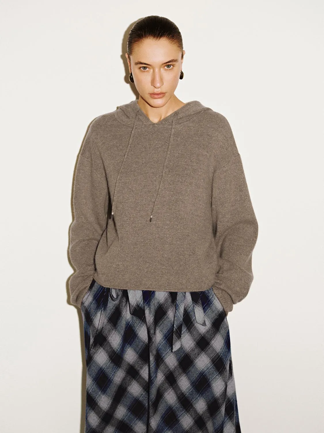 Hooded Long Sleeve Knitted T-Shirts sold by Urban Revivo