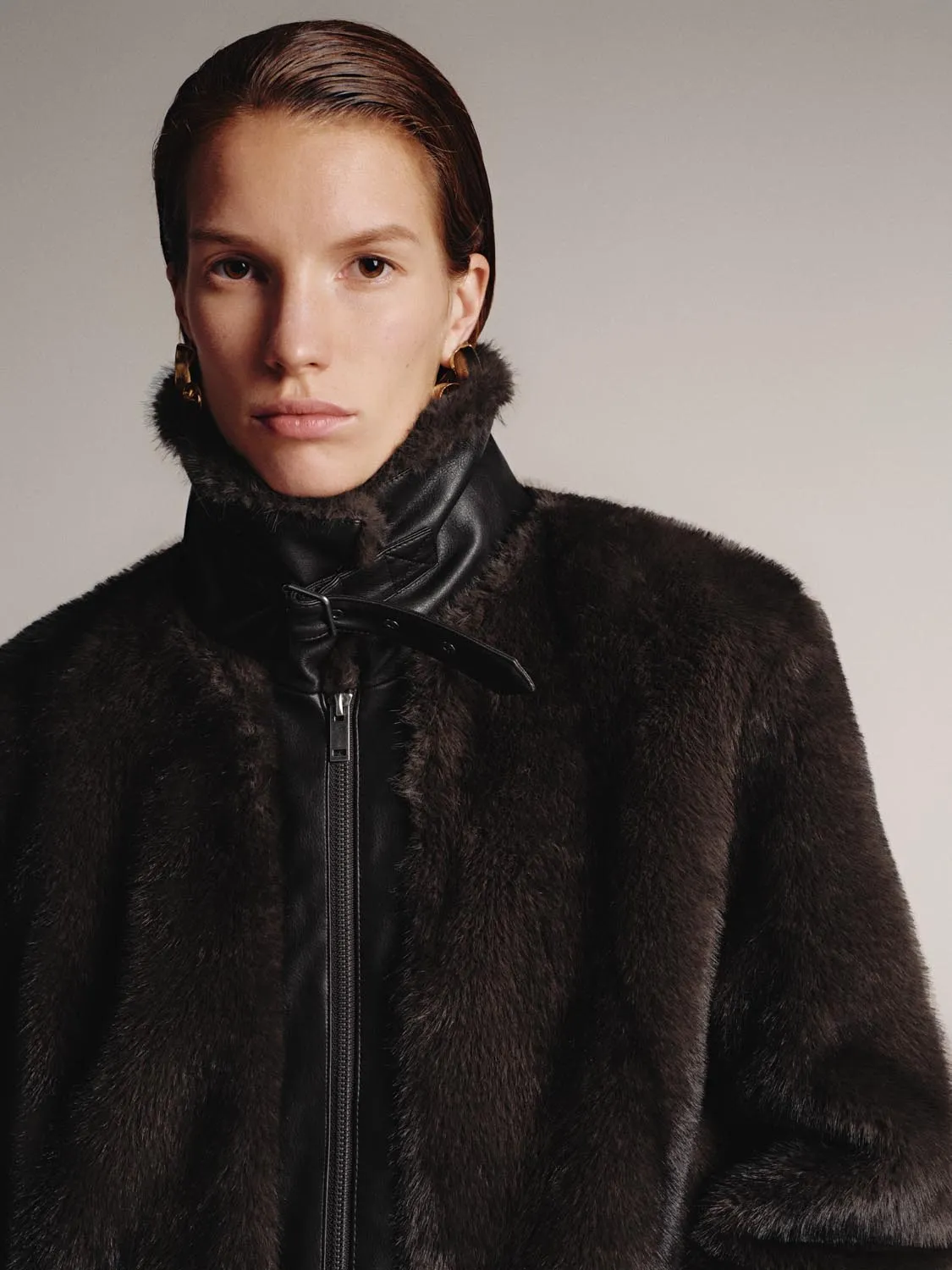 Faux Fur Buckle Detail Jackets sold by Urban Revivo product image thumbnail 3