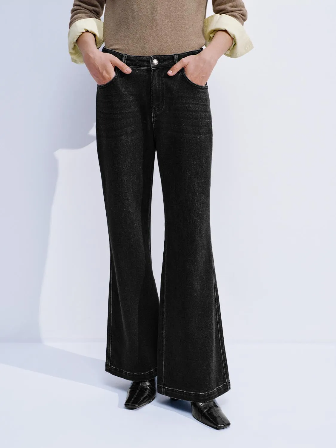 Flare Leg Jeans sold by Urban Revivo