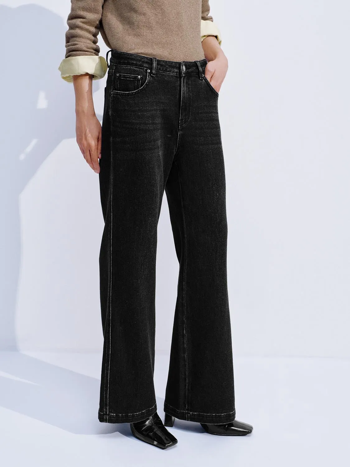 Flare Leg Jeans sold by Urban Revivo product image thumbnail 3
