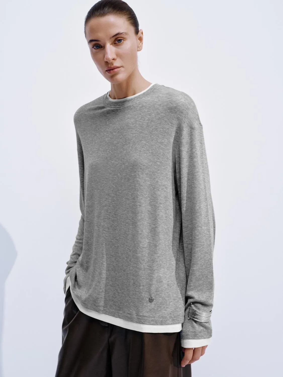 2 In 1 Long Sleeve T-Shirts sold by Urban Revivo product image thumbnail 2