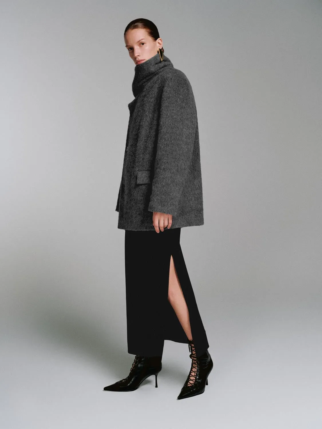 High Neck Thick Scarf Jackets sold by Urban Revivo product image thumbnail 5