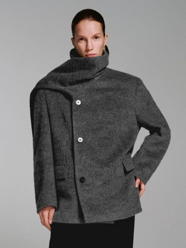 High Neck Thick Scarf Jackets sold by Urban Revivo