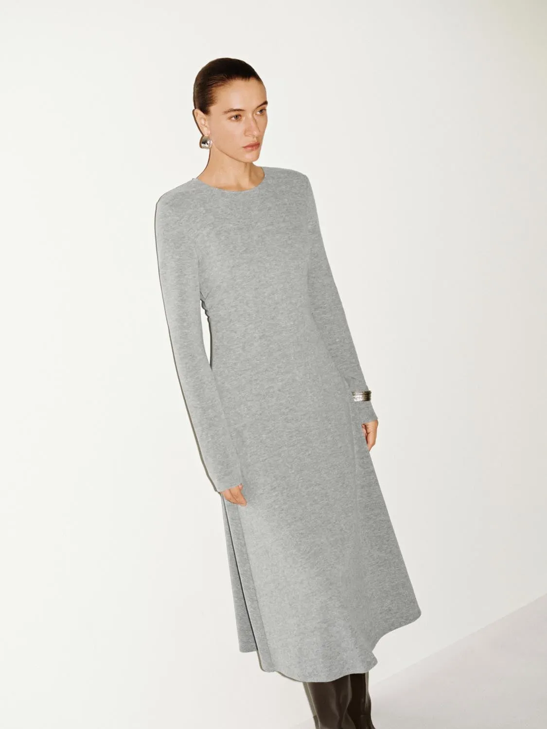 Long Sleeve A-Line Midi Dresses sold by Urban Revivo product image thumbnail 2