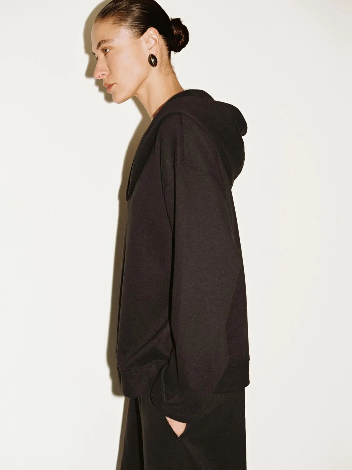 V-Neck Hooded Sweatshirts sold by Urban Revivo product image thumbnail 2