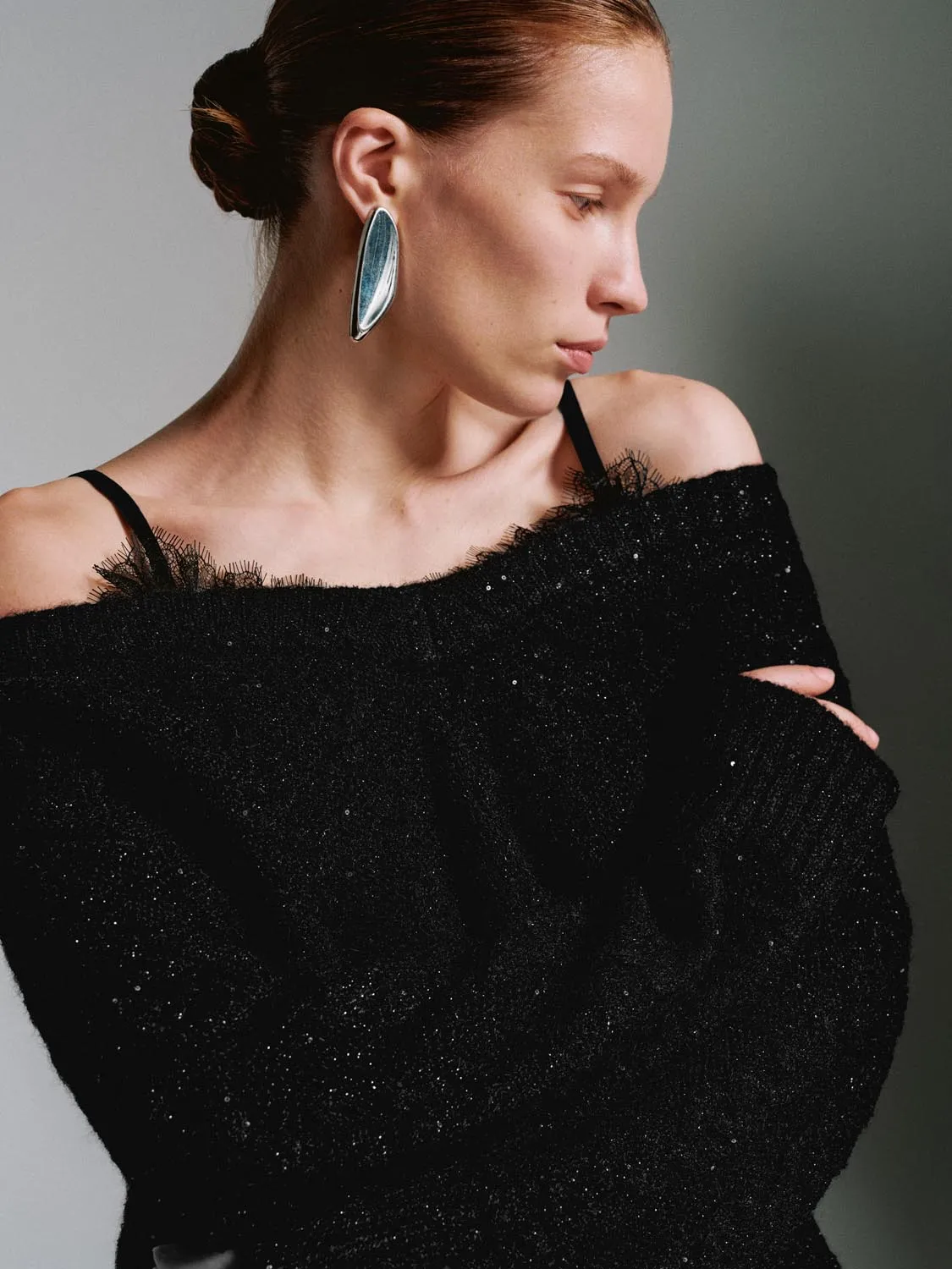 Strappy Braid Knitted Long Sleeve T-Shirts sold by Urban Revivo product image thumbnail 3