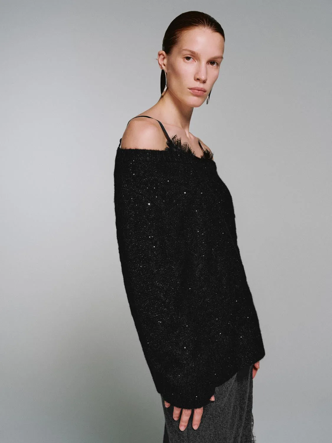 Strappy Braid Knitted Long Sleeve T-Shirts sold by Urban Revivo product image thumbnail 2