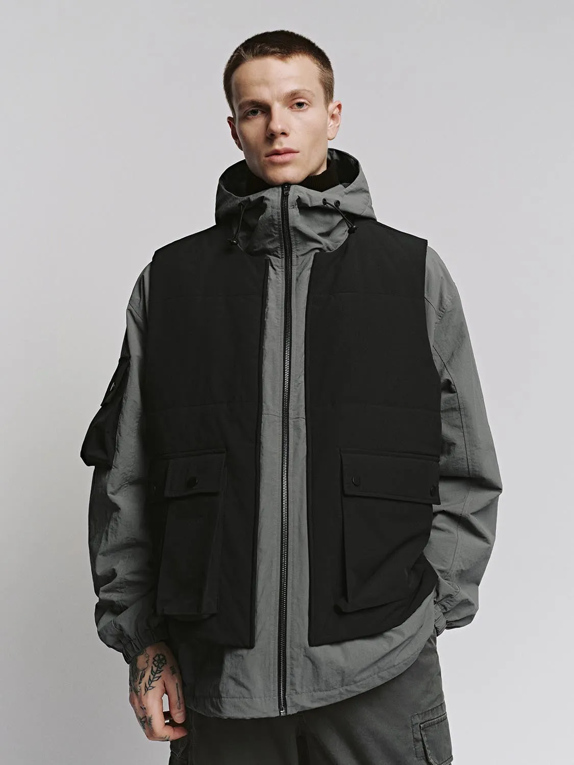 2 In 1 Contrast Padded Jackets sold by Urban Revivo