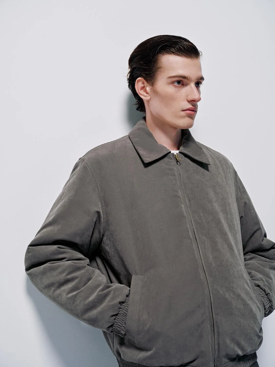 Collared Padded Bomber Jackets sold by Urban Revivo product image thumbnail 2