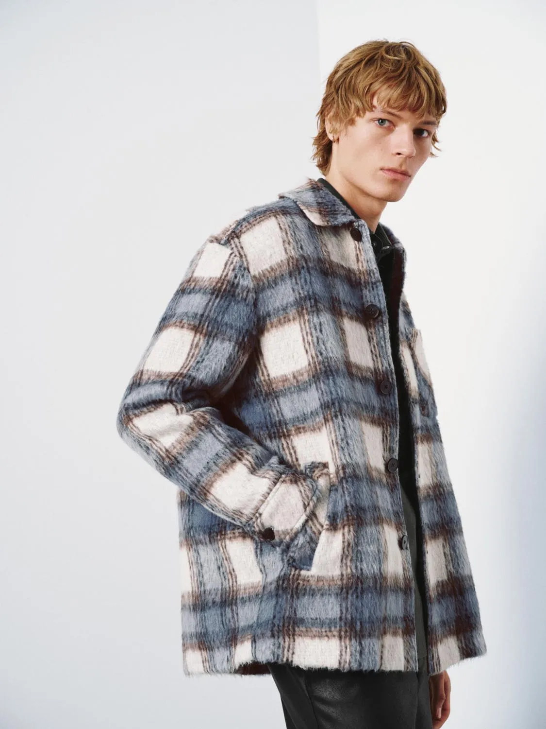Patch Pocket Thick Check Jackets sold by Urban Revivo product image thumbnail 2