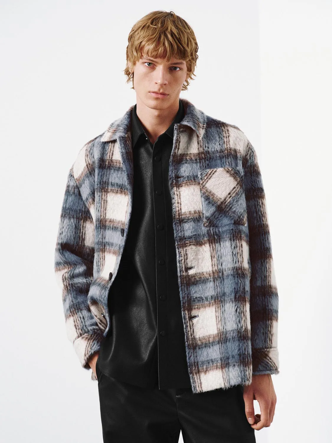 Patch Pocket Thick Check Jackets sold by Urban Revivo