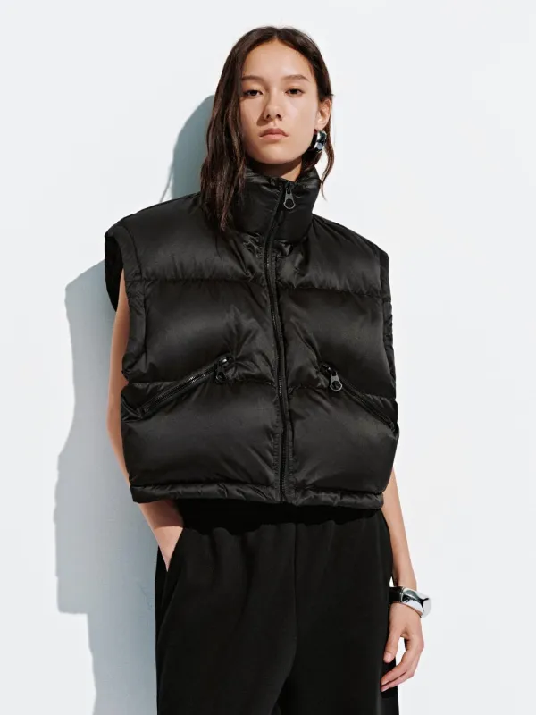 High Neck Puffer Vest sold by Urban Revivo