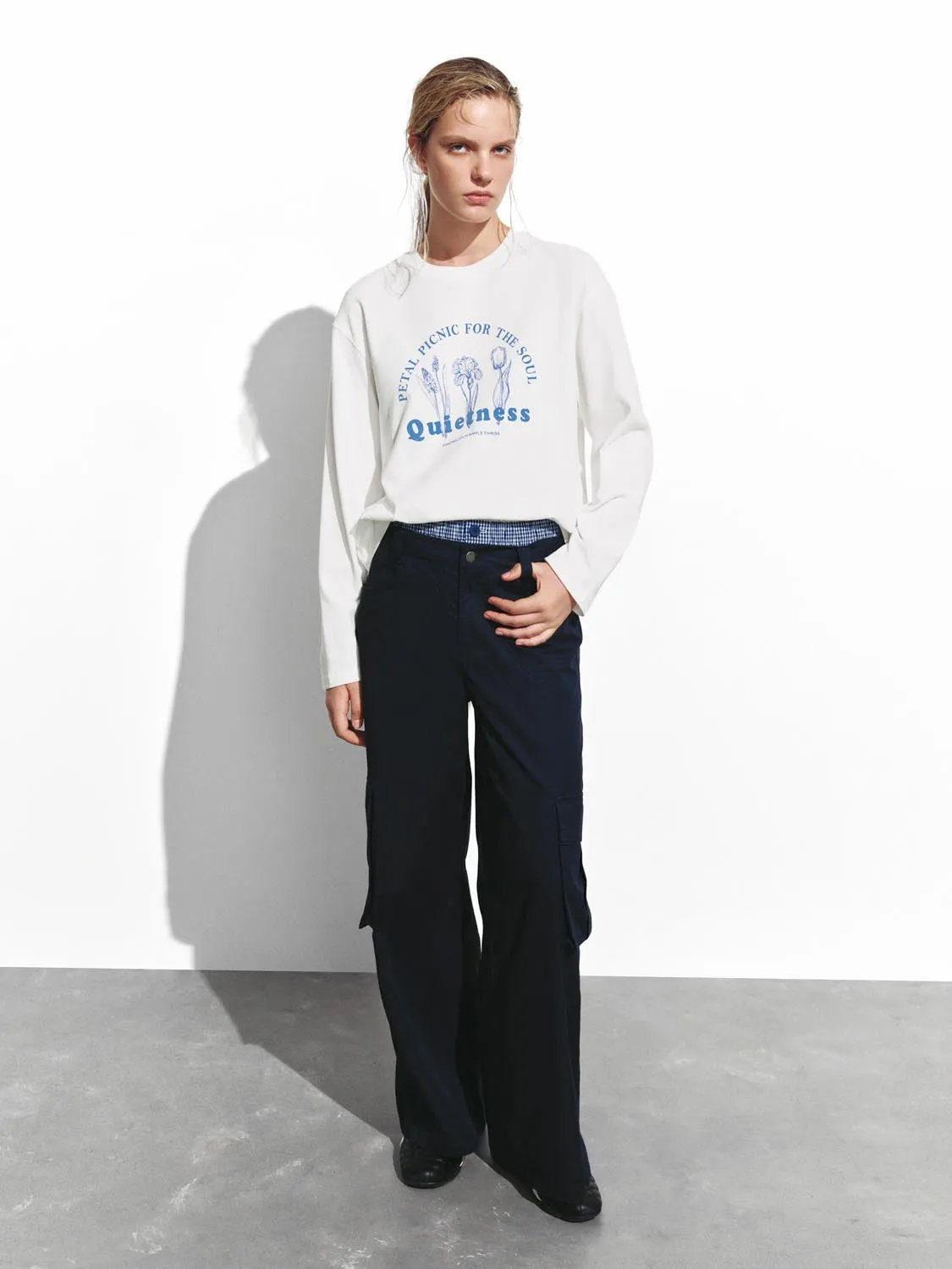 Graphic Long Sleeve T-Shirts sold by Urban Revivo product image thumbnail 4