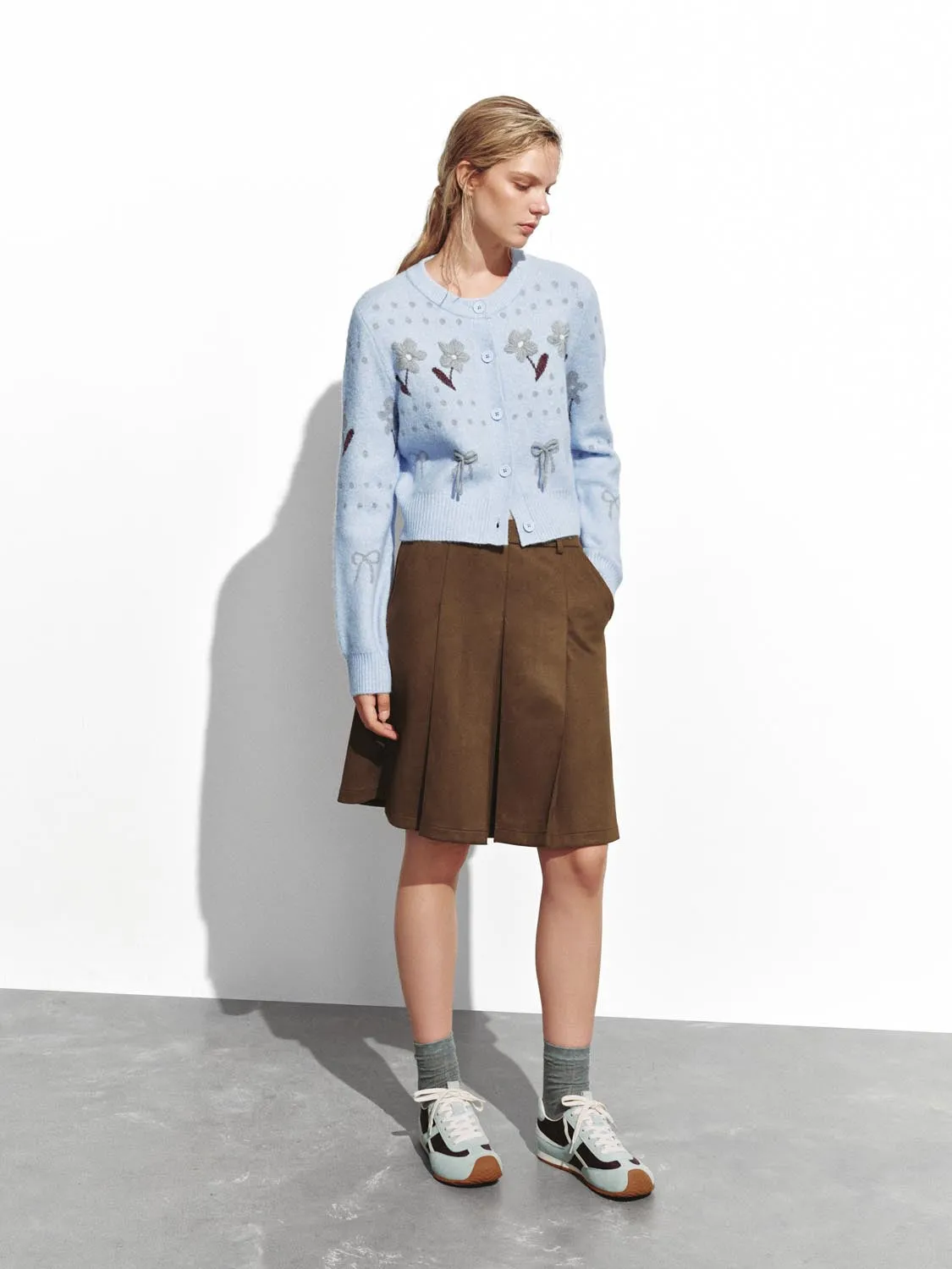 Intarsia Bow Detail Knitted Cardigans sold by Urban Revivo product image thumbnail 5