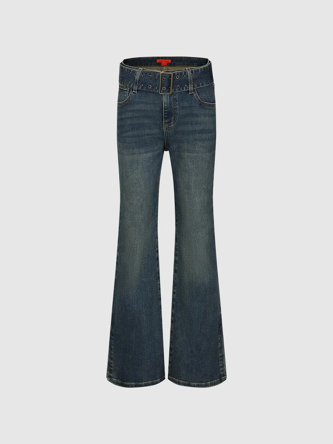 Belted Flare Leg Jeans sold by Urban Revivo product image thumbnail 2