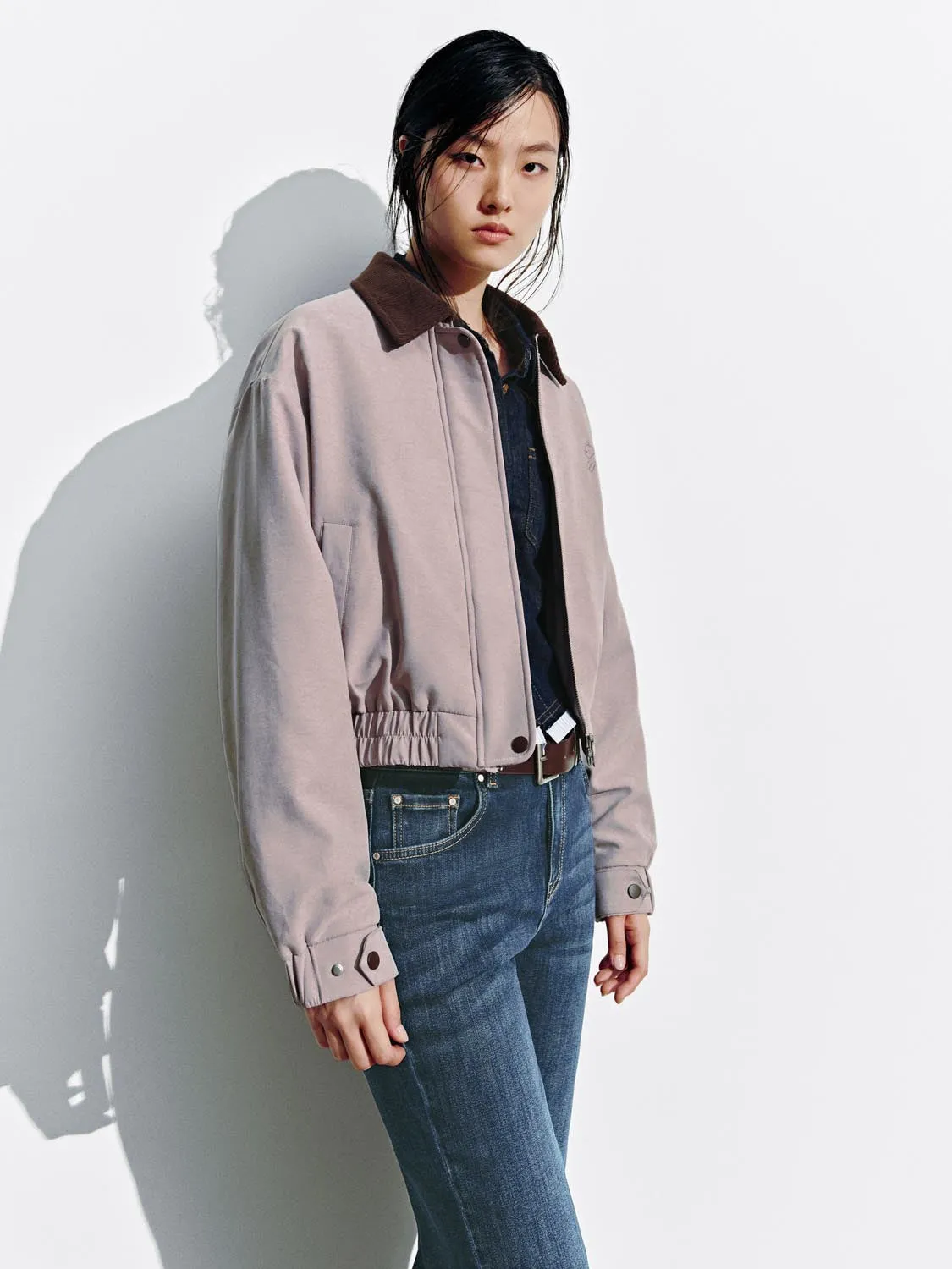 Contrast Collar Padded Bomber Jackets sold by Urban Revivo product image thumbnail 2