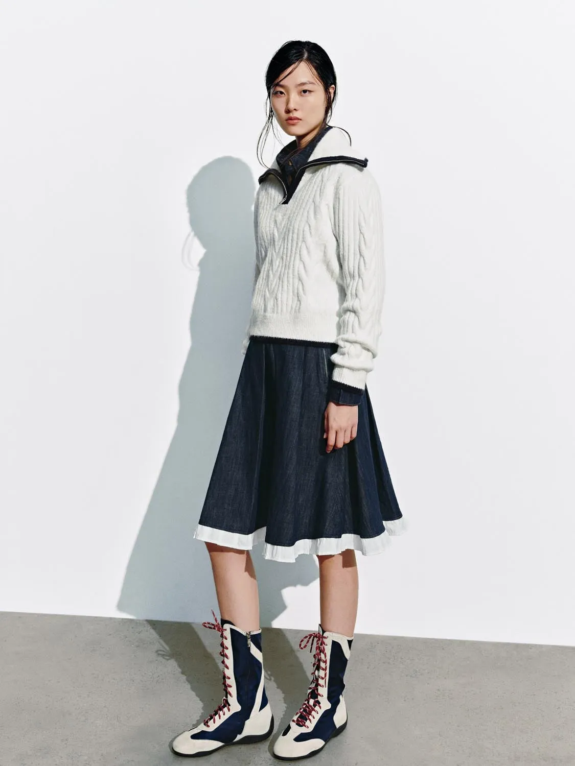 Braid Knitted Long Sleeve T-Shirts sold by Urban Revivo product image thumbnail 5