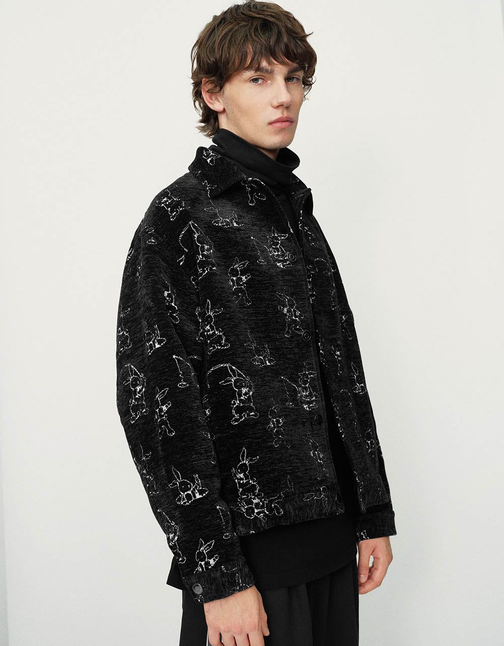 Bunny Printed Oversized Jacket sold by Urban Revivo product image thumbnail 3