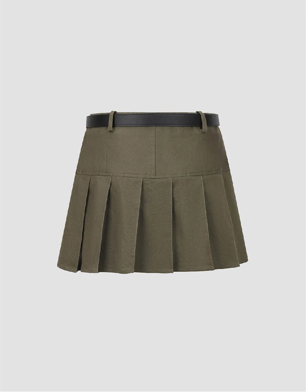 Pleated Mini A-Line Skirt With Belt sold by Urban Revivo product image thumbnail 3