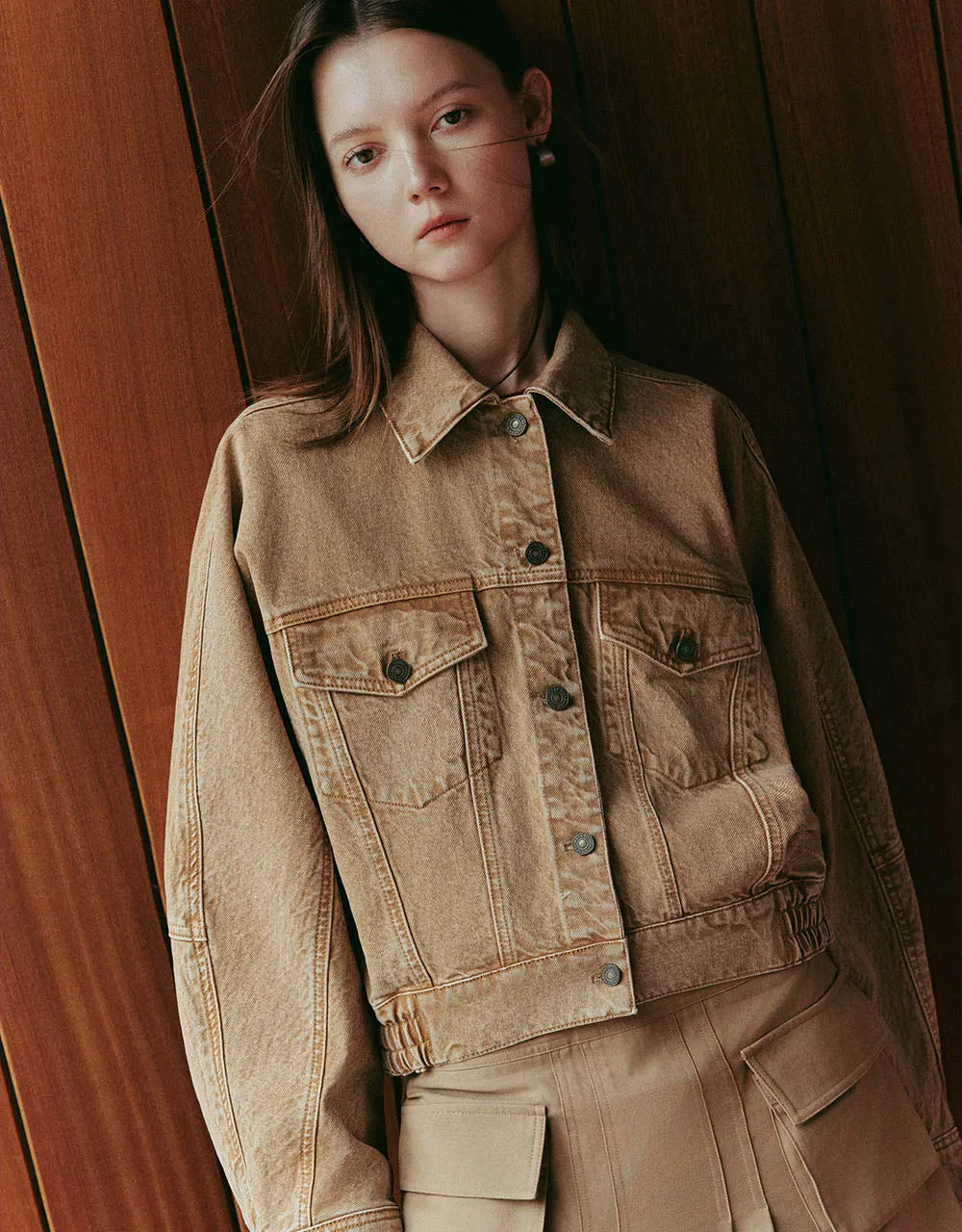 Button Up Denim Jacket sold by Urban Revivo product image thumbnail 3