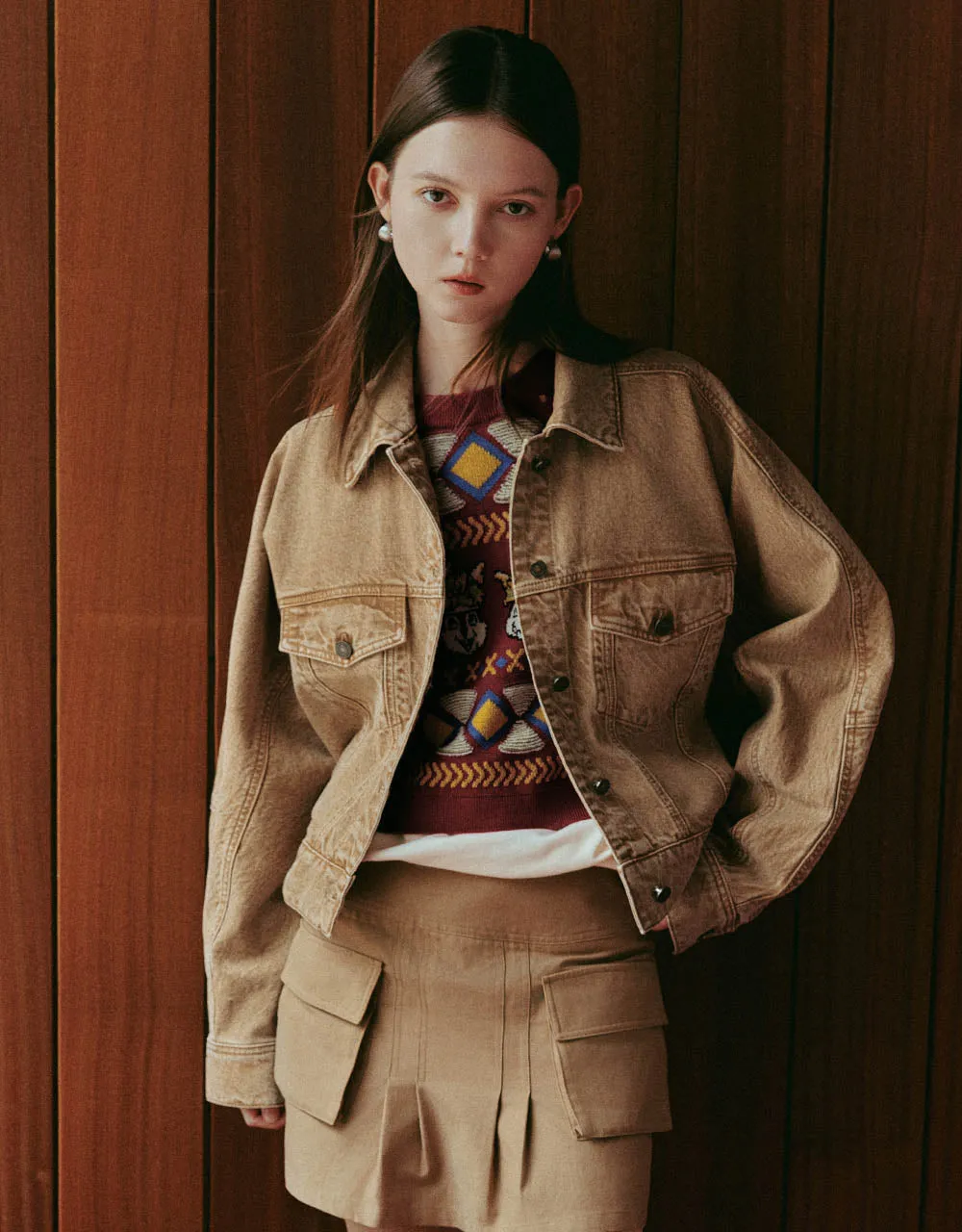 Button Up Denim Jacket sold by Urban Revivo