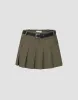 Pleated Mini A-Line Skirt With Belt sold by Urban Revivo