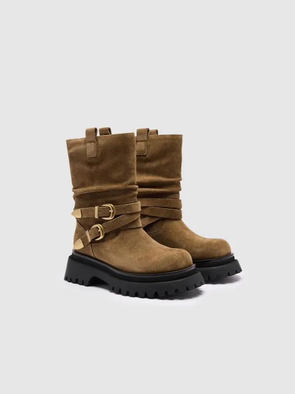 Belt Detail Chunky Ankle Boots sold by Urban Revivo