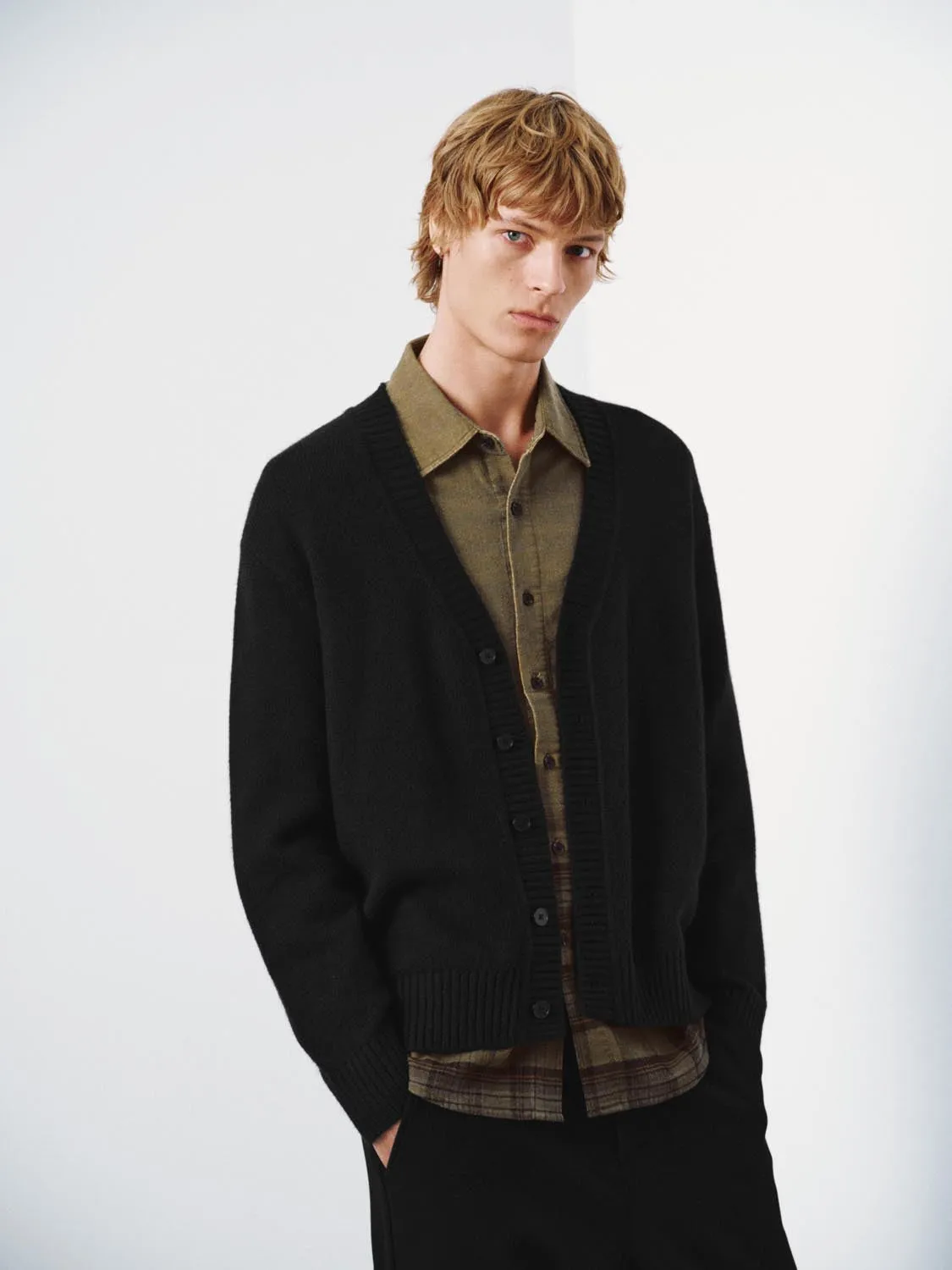 Loose Fit V-Neck Knitted Cardigans sold by Urban Revivo product image thumbnail 2