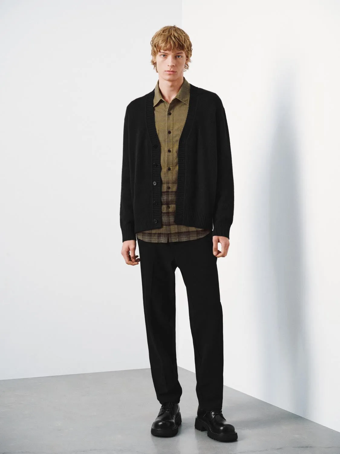 Loose Fit V-Neck Knitted Cardigans sold by Urban Revivo product image thumbnail 4