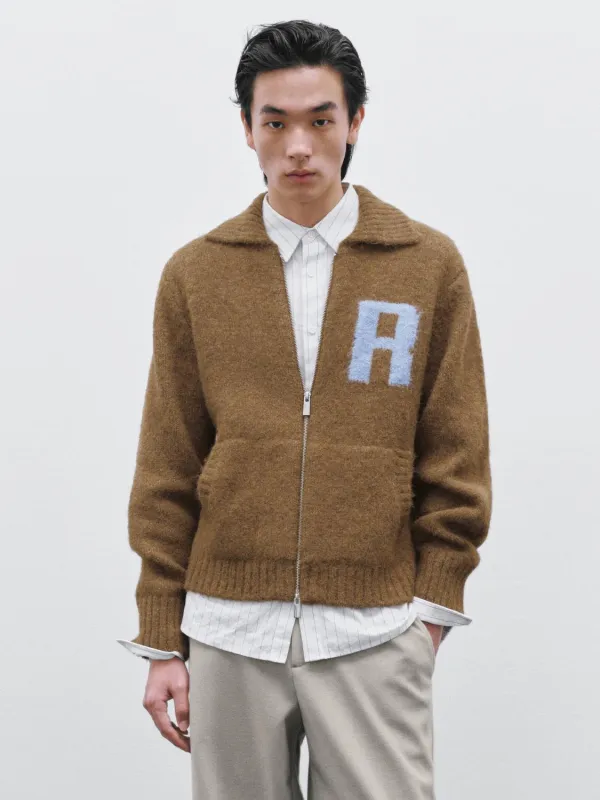 Collared Zip Up Knitted Cardigans sold by Urban Revivo