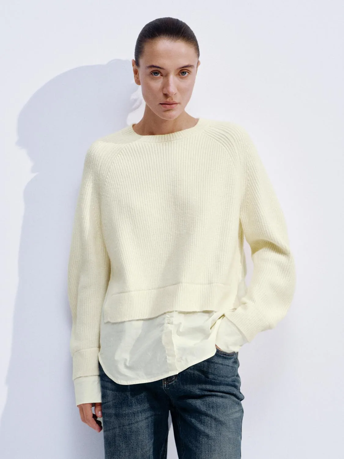 2 In 1 Long Sleeve Knitted T-Shirts sold by Urban Revivo