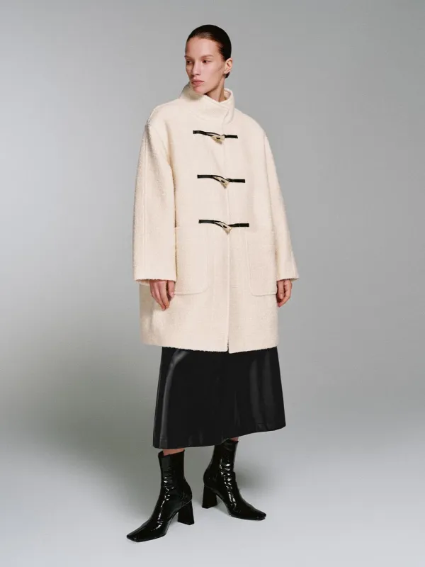 High Neck Toggle Detail Wool Blend Coats sold by Urban Revivo