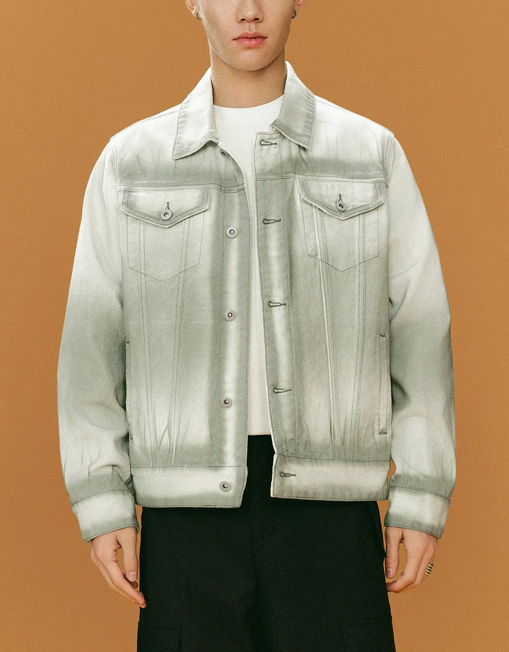 Gradient Loose Denim Jacket sold by Urban Revivo product image thumbnail 2