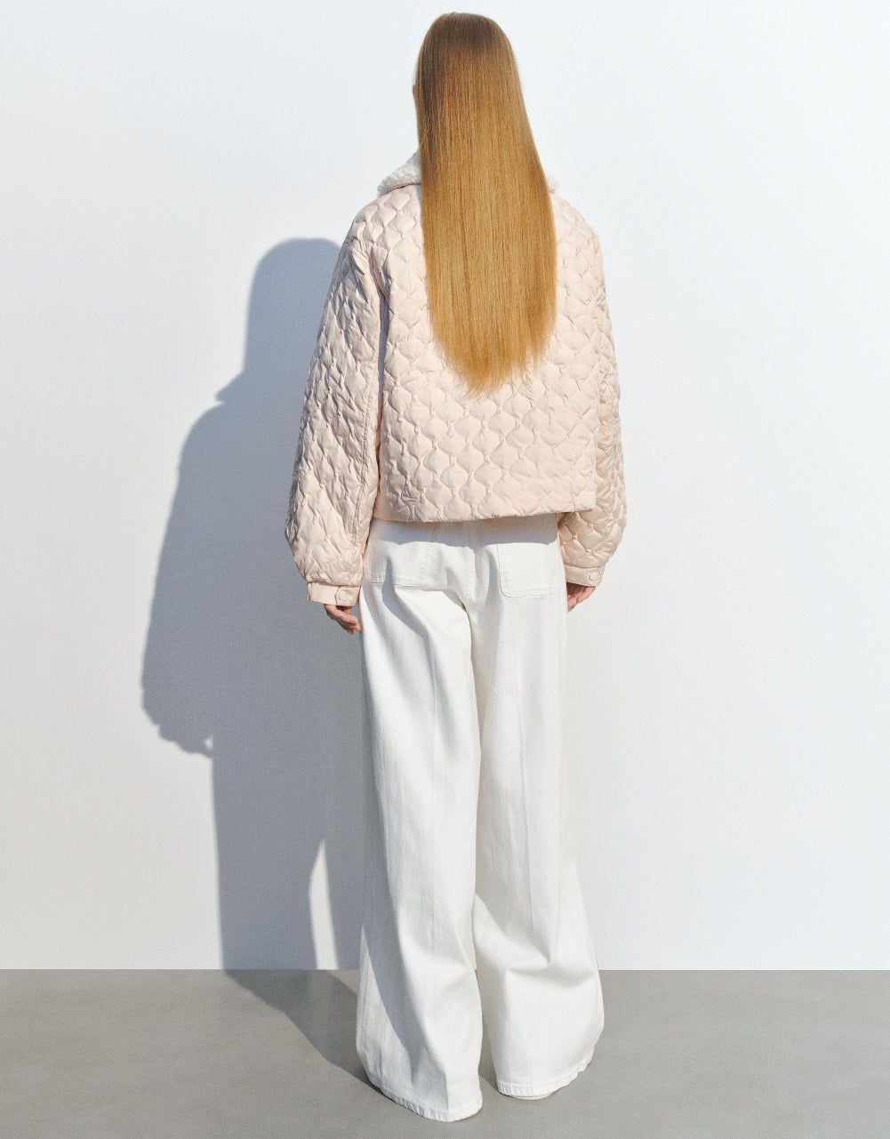 Embossed Down Jacket With Furry Collar sold by Urban Revivo product image thumbnail 4